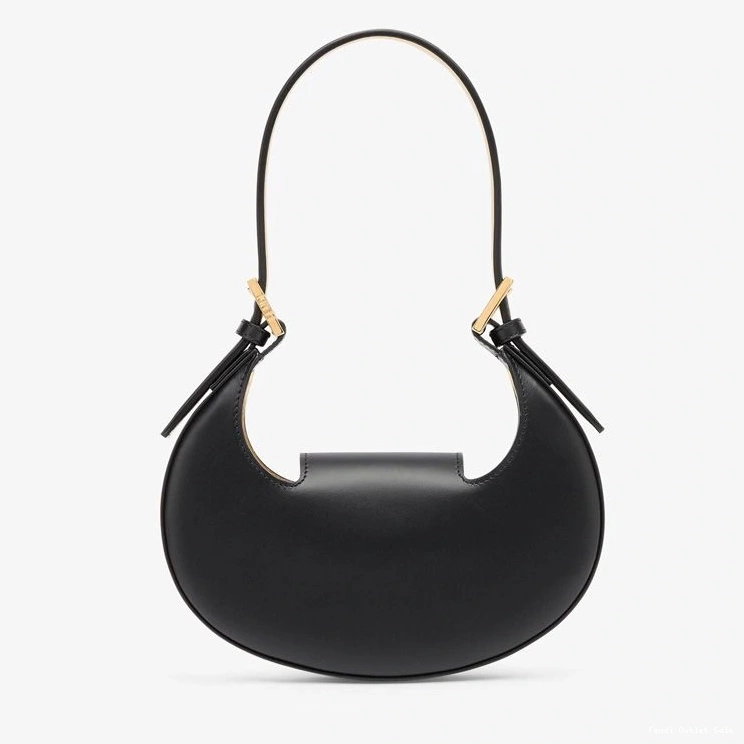 Cheap Black Leather Bag Calf Hobo Mini Fendi Cookie In 0719